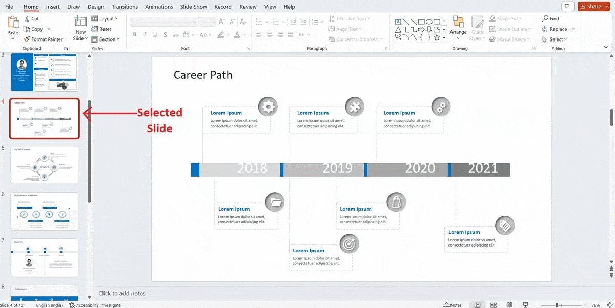 how to move slide in powerpoint