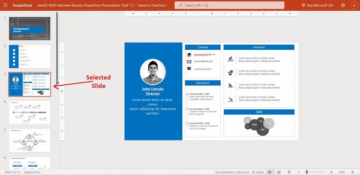 move a slide in powerpoint