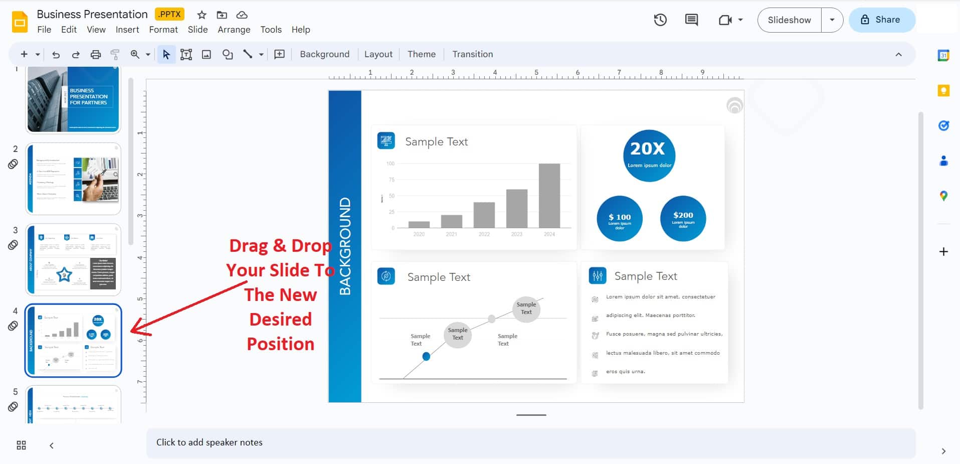 How To Move A Slide In Google Slides?