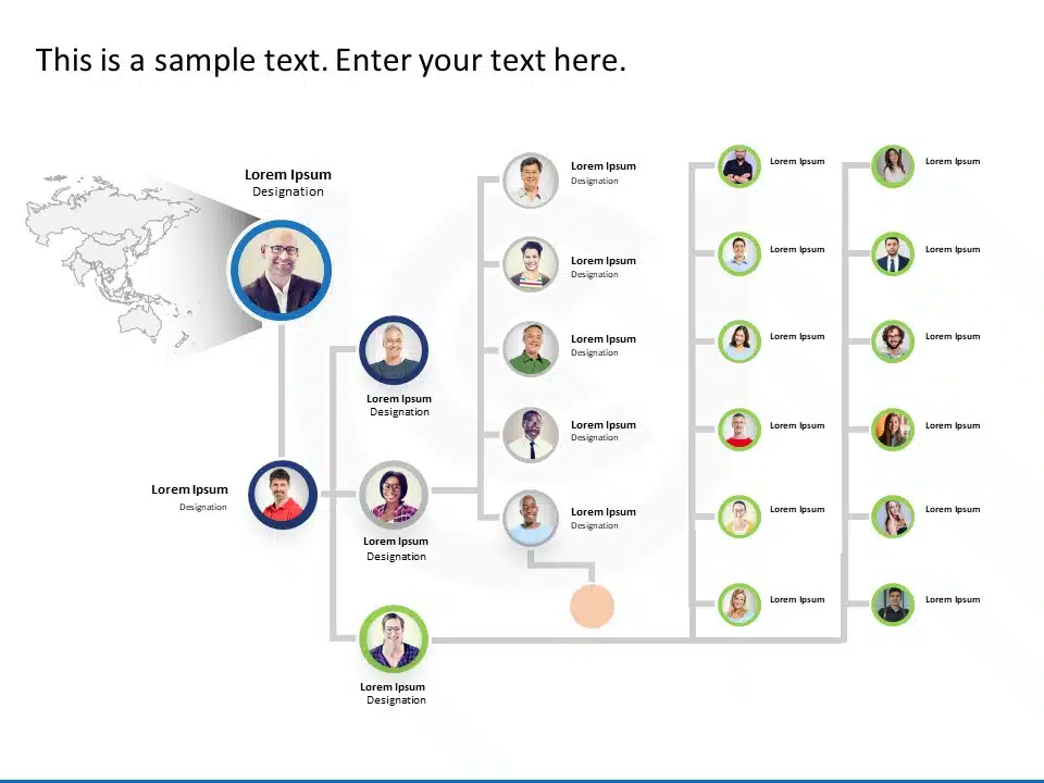 Animated Company Org Chart Powerpoint Template 