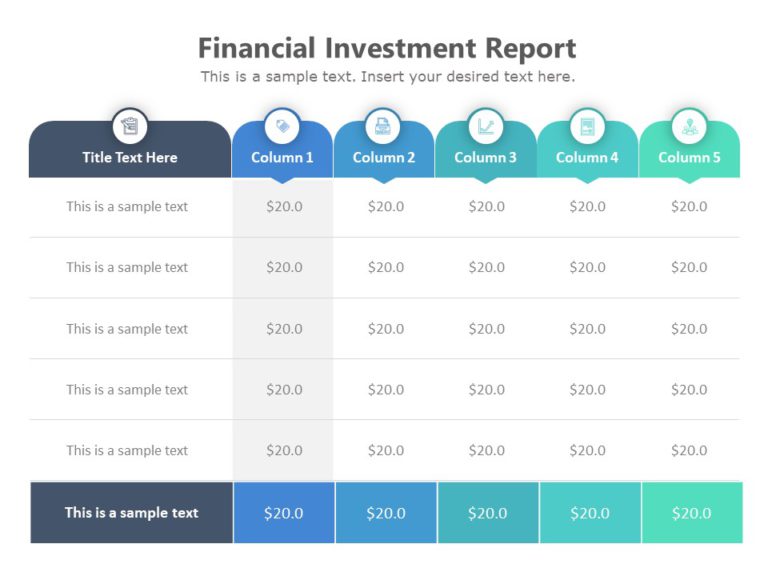 Animated Financial Investment Report PowerPoint Template & Google Slides Theme