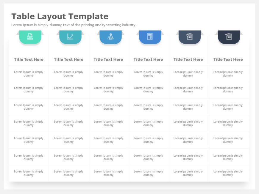 Animated Table Layout PowerPoint Template