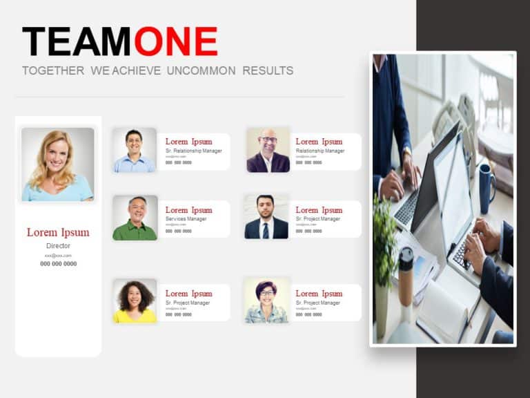 Animated Team Leaders PowerPoint Template & Google Slides Theme