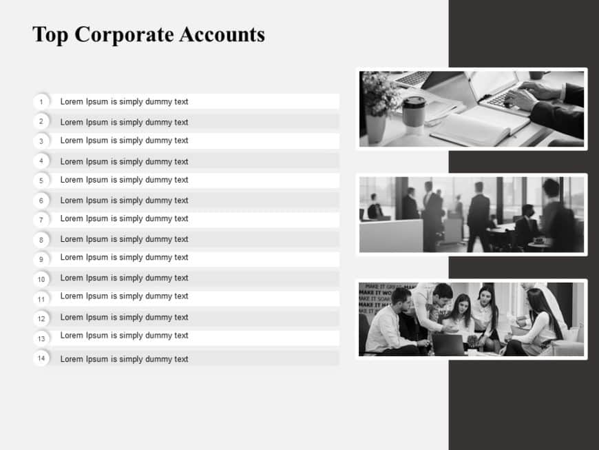 Animated Top Corporate Accounts PowerPoint Template