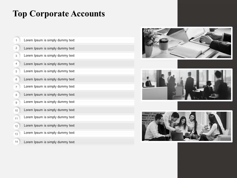 Animated Top Corporate Accounts PowerPoint Template & Google Slides Theme