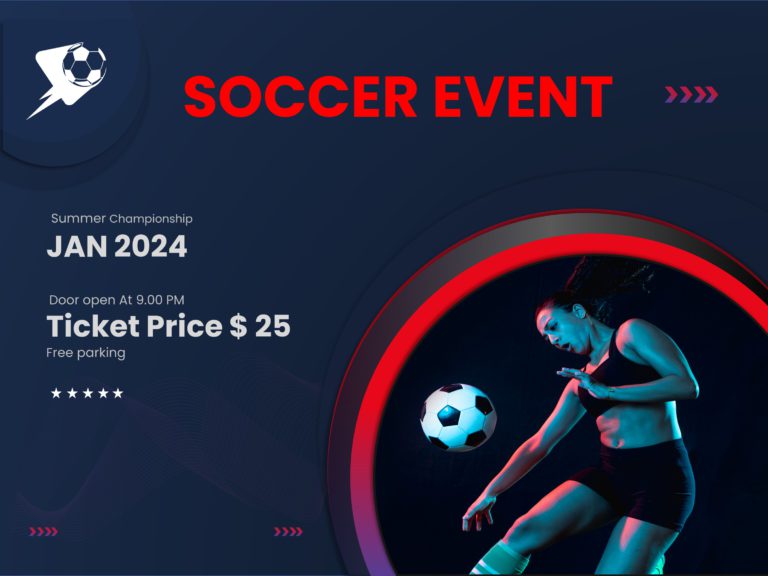 Soccer Event PowerPoint Template & Google Slides Theme