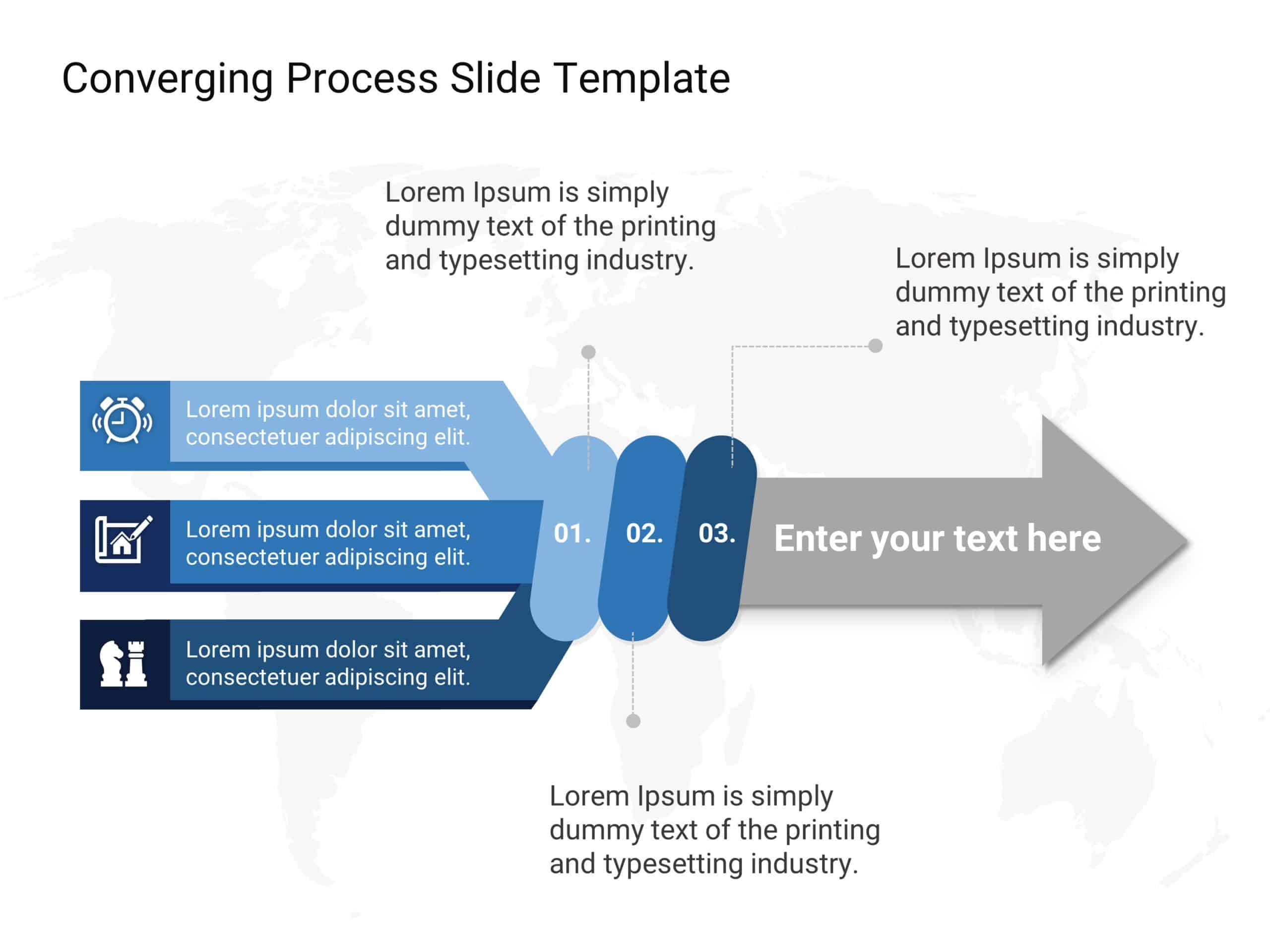 Converging Process Slide Template & Google Slides Theme