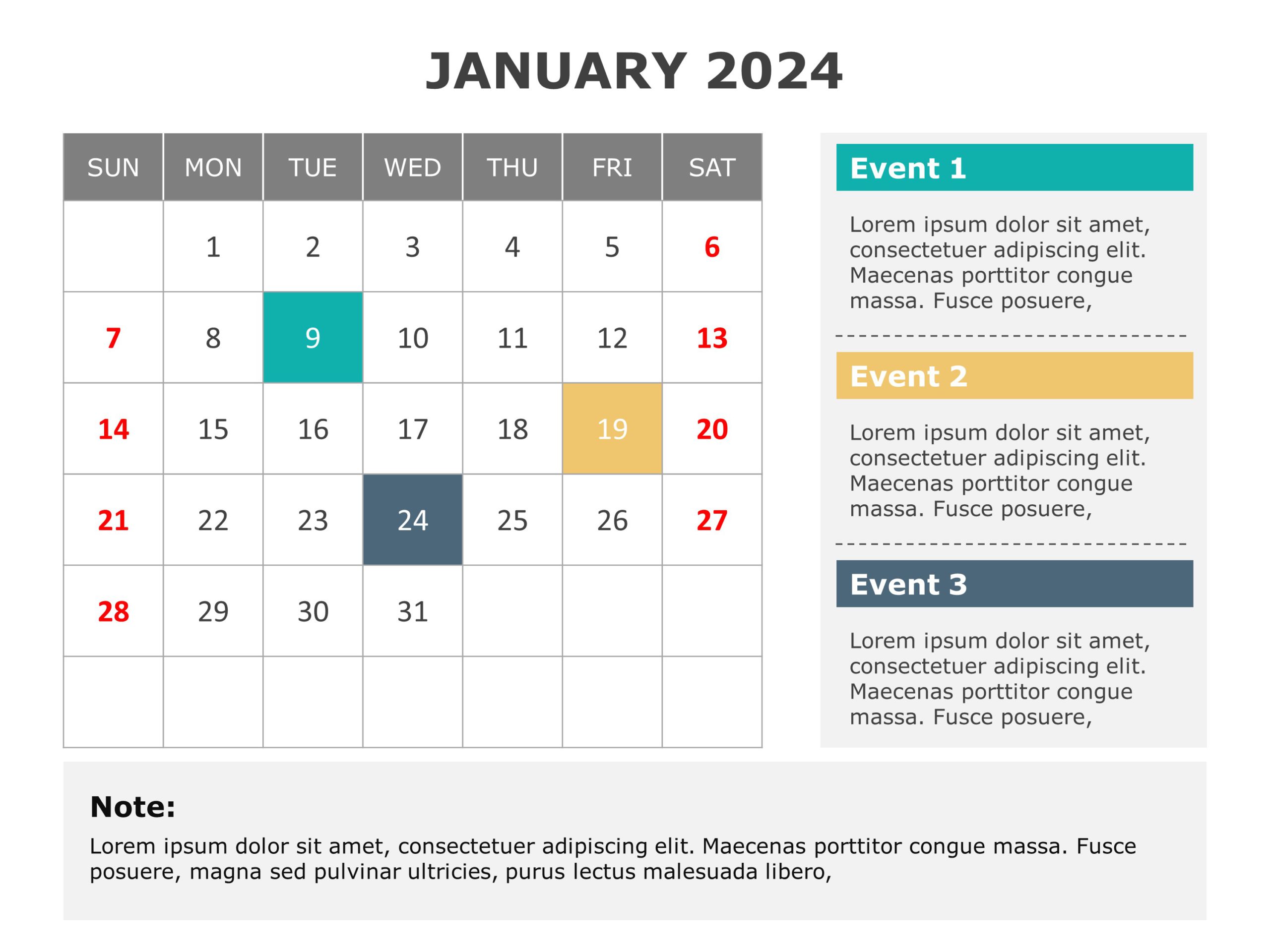 2024 Calendar Planner Slide Template & Google Slides Theme