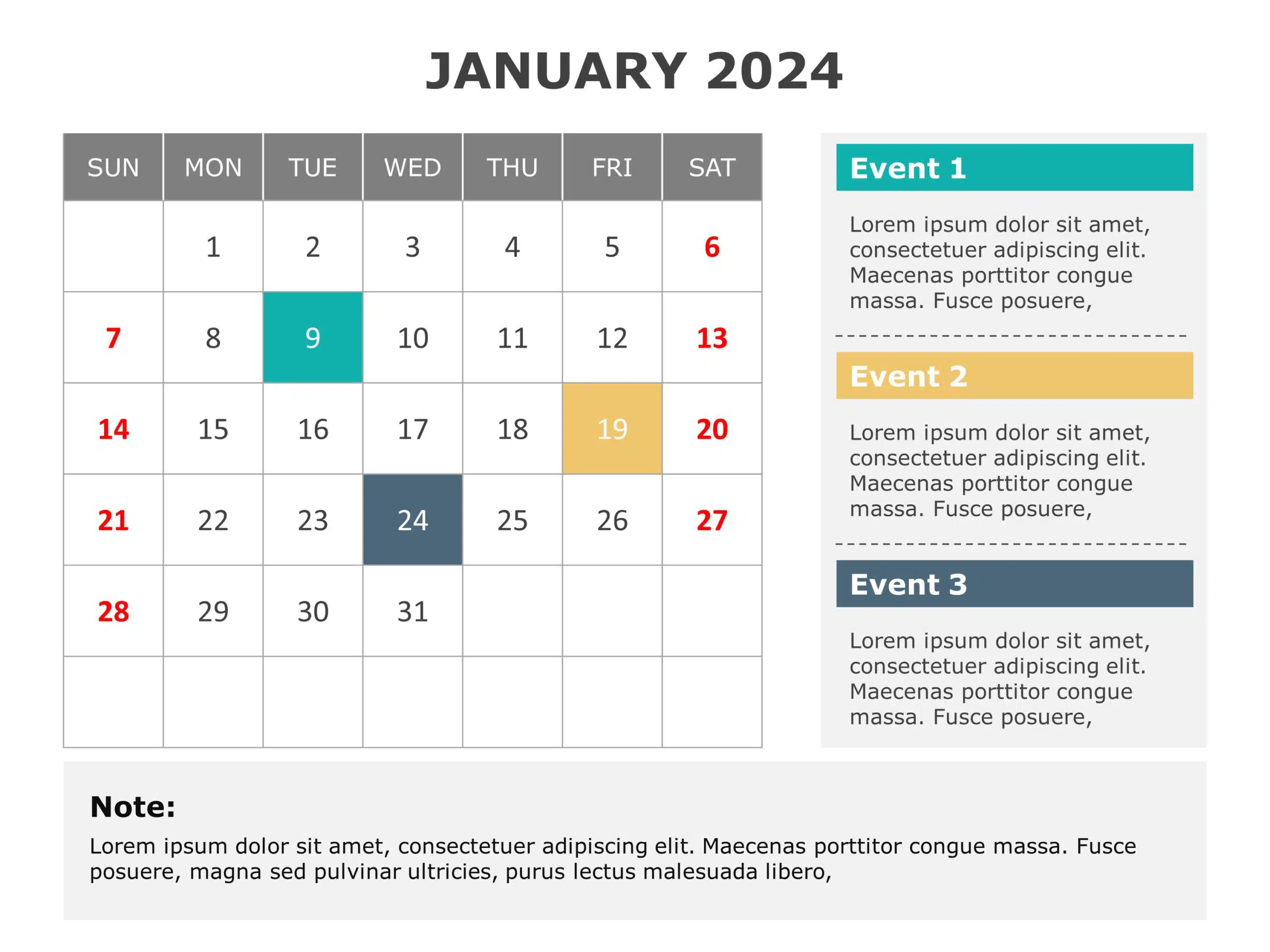 2024 Calendar Template For Powerpoint Presentations Holidays Calendar