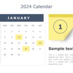 2024 Detailed Calendar PowerPoint Template & Google Slides Theme