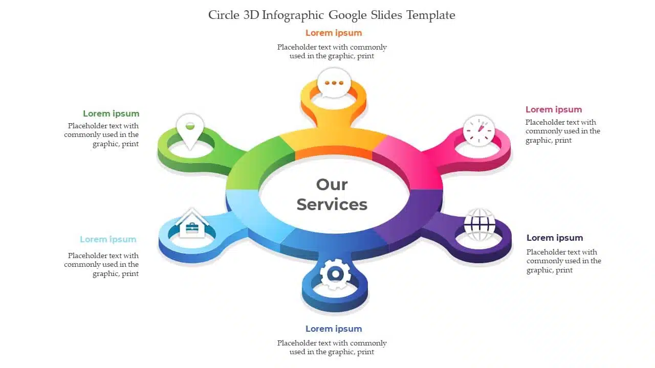 Circle 3D Infographic Google Slides Template