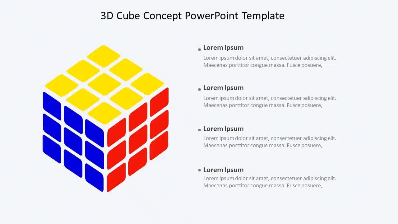 Free 3D Cube Concept PowerPoint Template