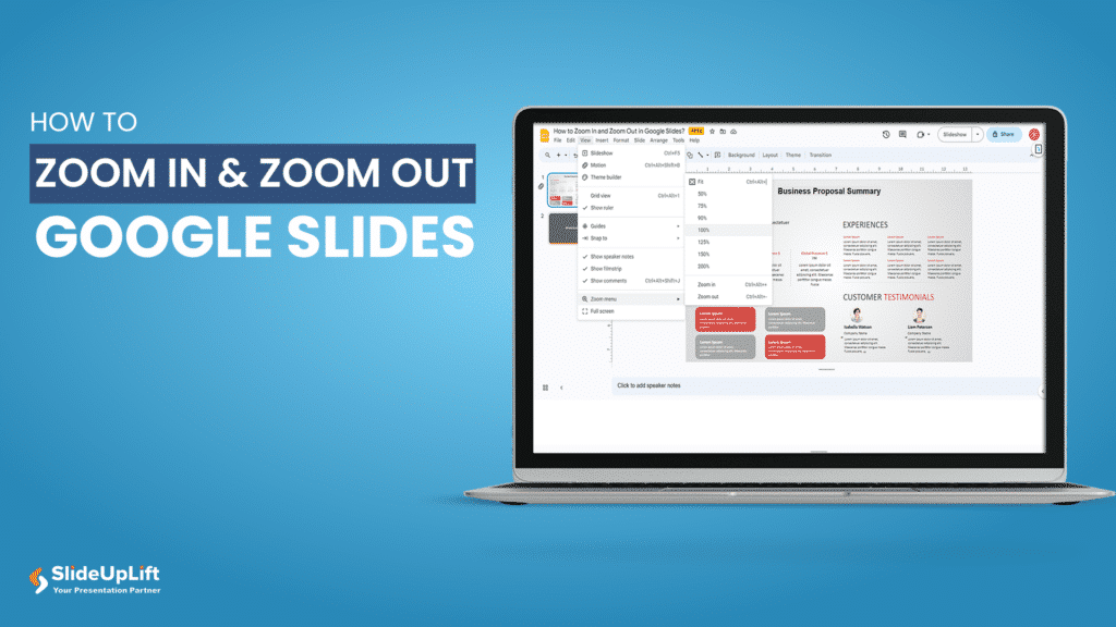 How to Zoom In and Out On Google Slides?