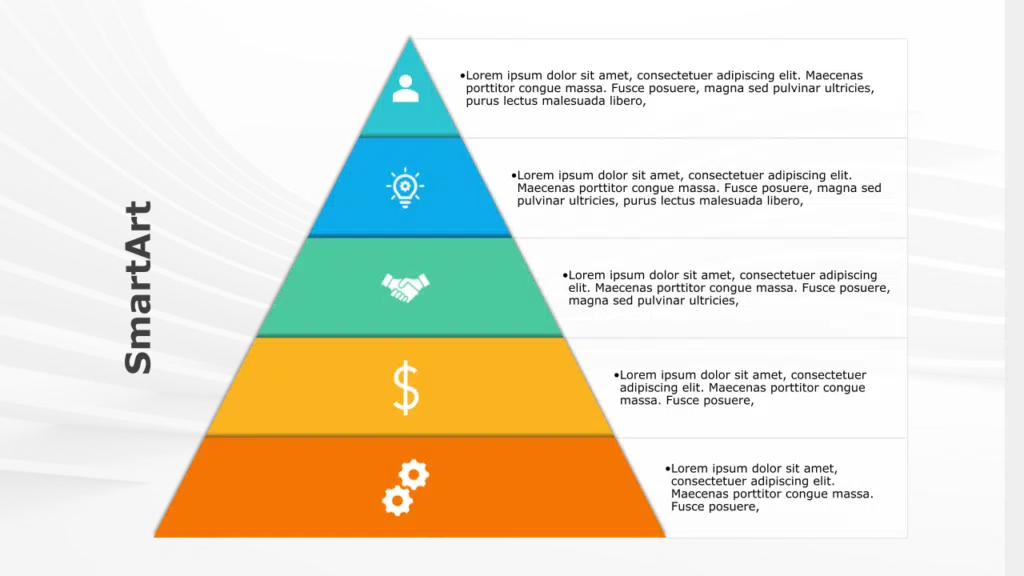 SmartArt Pyramid Basic 5 Steps