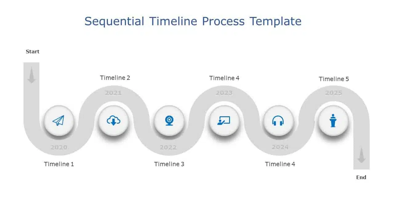 Free Sequential Timeline Process Google Slides Template