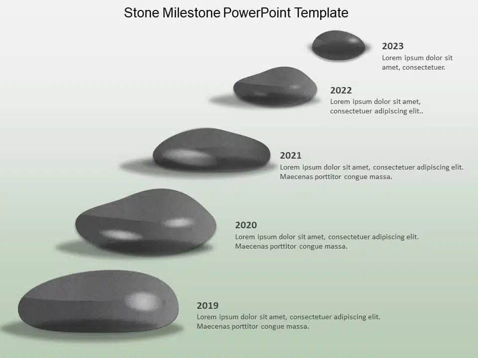 Free Stone Milestone PowerPoint Template