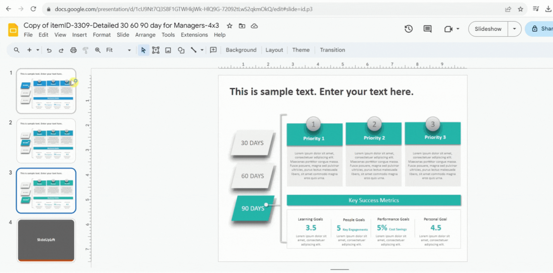 Check Word Count on Google Slides using PowerPoint