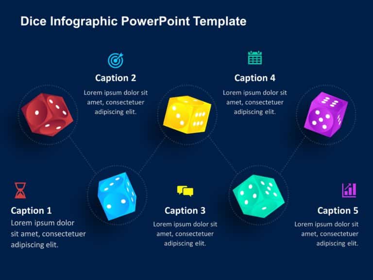 Dice Infographic PowerPoint Template & Google Slides Theme