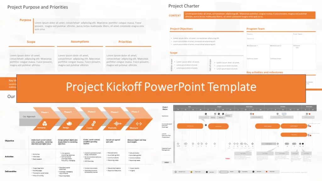 content of a good powerpoint presentation Shows Project KickOff Presentation
