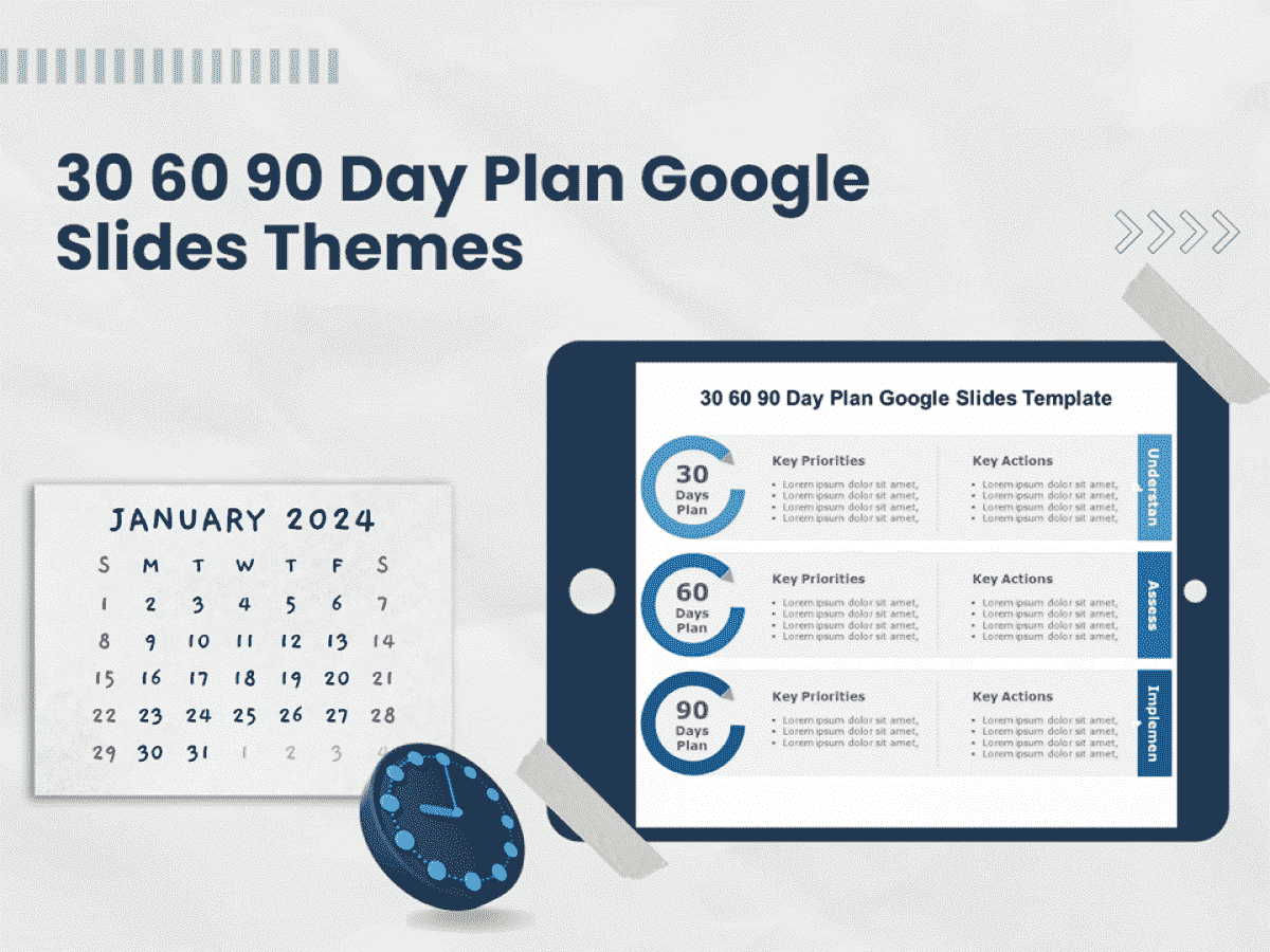 30 60 90 Day Plan Google Slides Themes