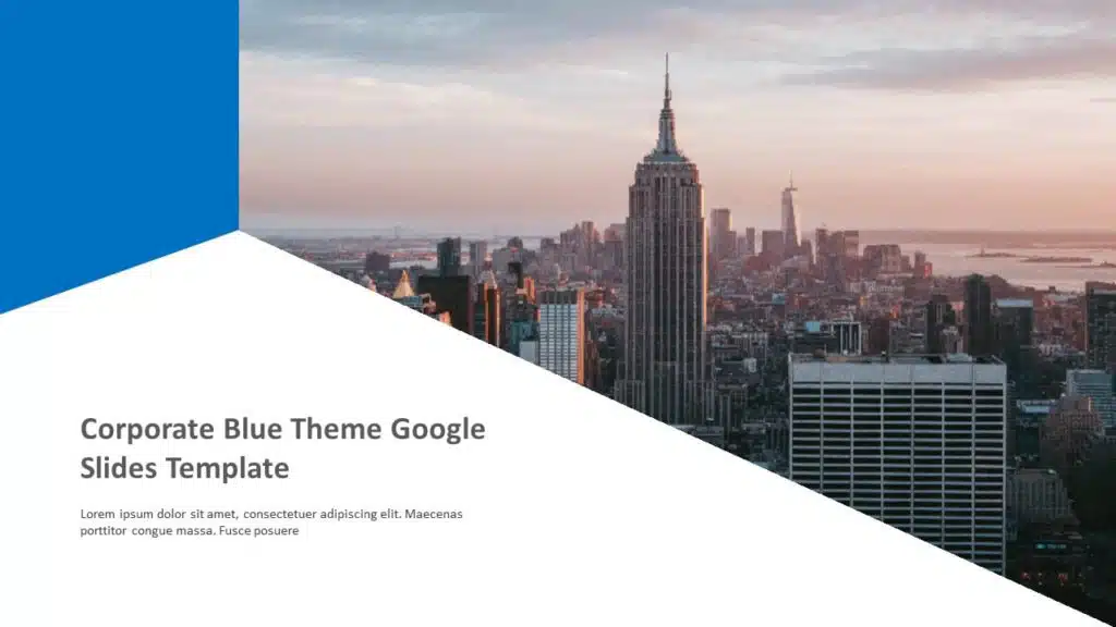 Corporate Blue Theme Google Slides Template
