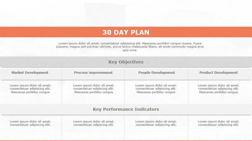 30 60 90 Day Plan Marketing Managers PowerPoint Template