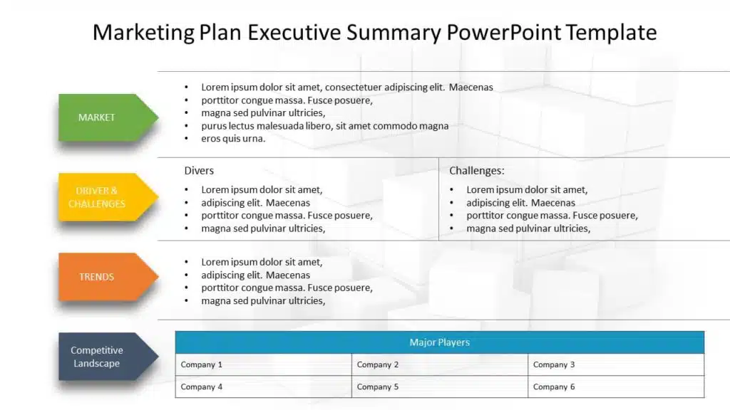 Animated Marketing Plan Executive Summary Template