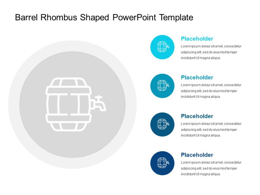 Animated Barrel Rhomus Shaped PowerPoint Template