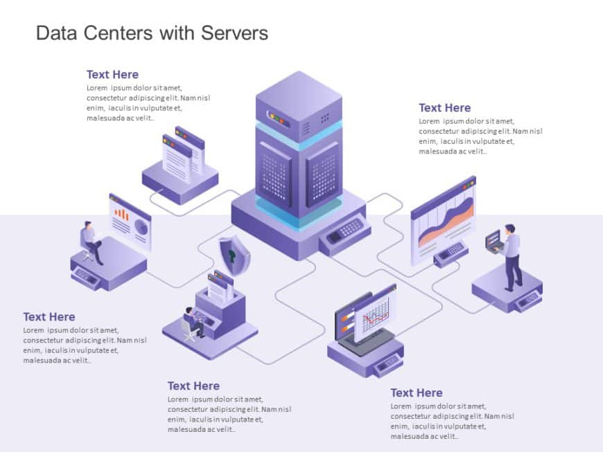 Animated Data Centers With Servers PowerPoint Template