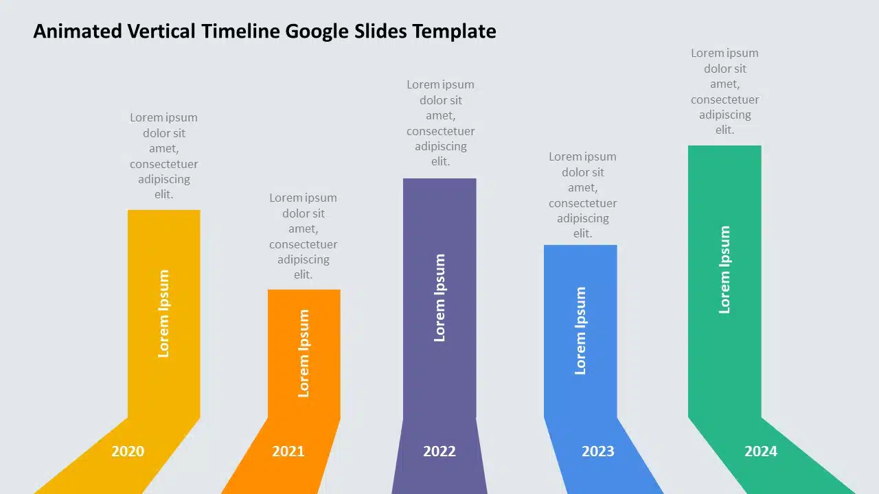 Animated Vertical Timeline Google Slides Template