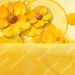 Bright Yellow flowers Background image & Google Slides Theme