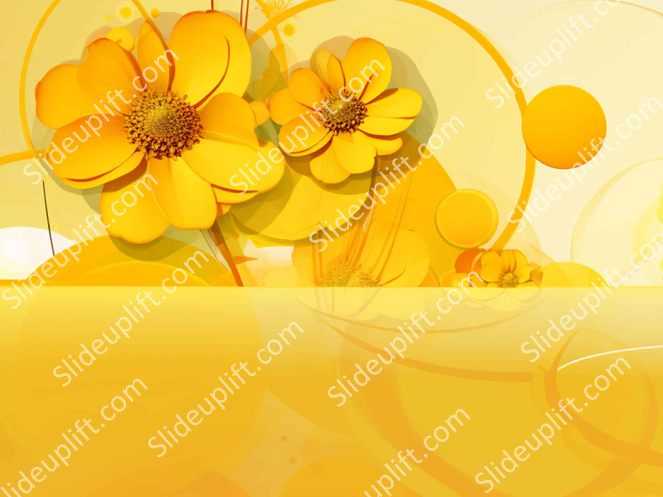 Bright Yellow flowers Background image & Google Slides Theme