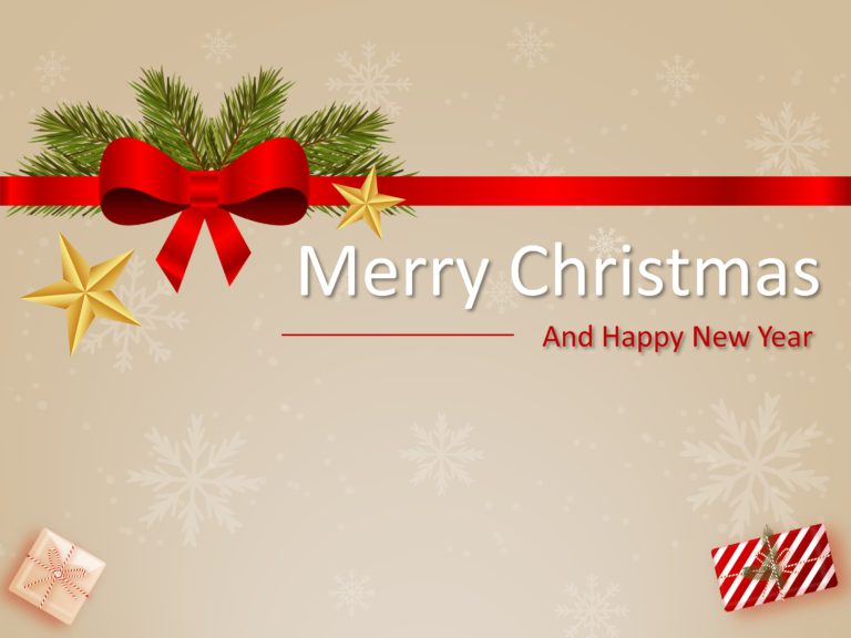 Christmas Greetings PPT Template & Google Slides Theme