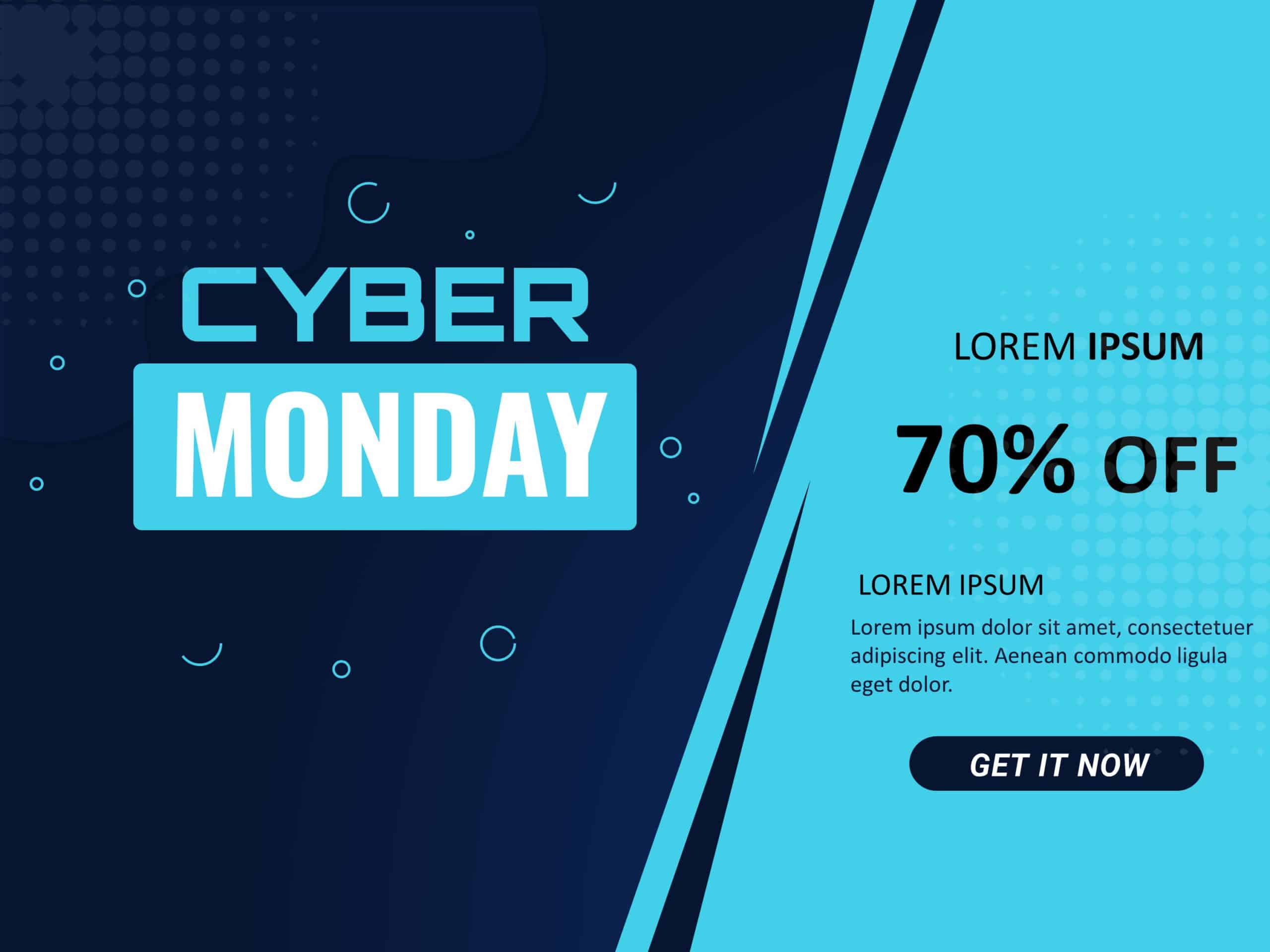 Cyber Monday Poster PPT Template & Google Slides Theme