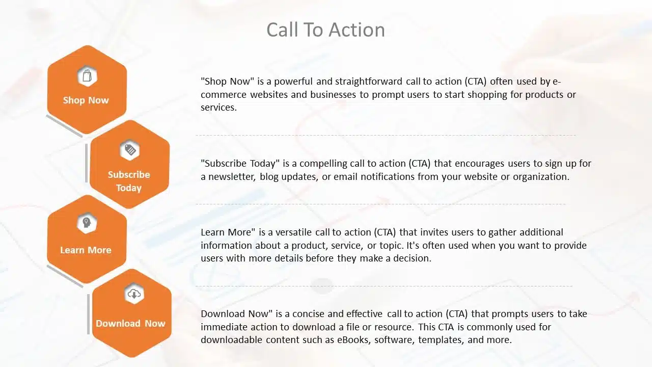 Good PowerPoint Slide Example- Clear Call to Action