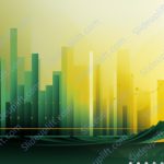 Green Yellow Graph Background Image & Google Slides Theme