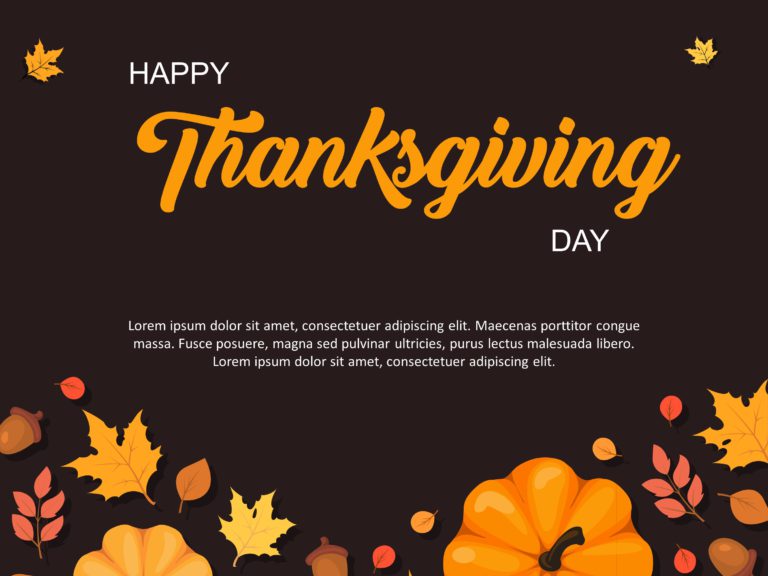 Happy Thanksgiving ppt template & Google Slides Theme