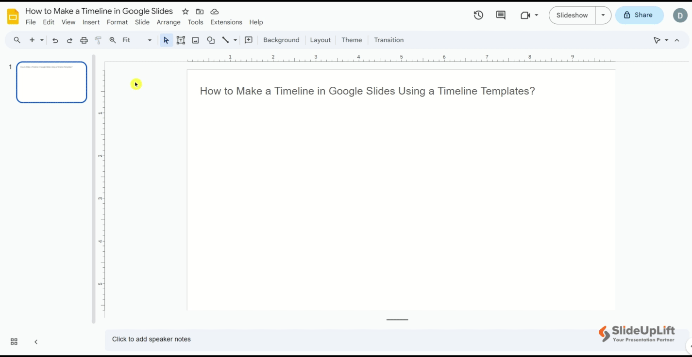 How to Make a Timeline in Google Slides Using a Timeline Template