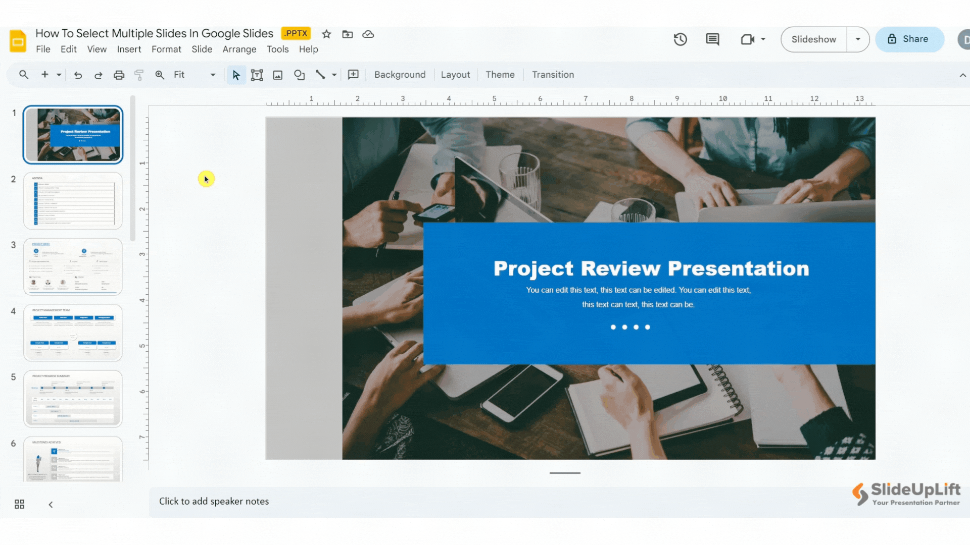 How to Select Multiple Slides in Google Slides Using Mouse