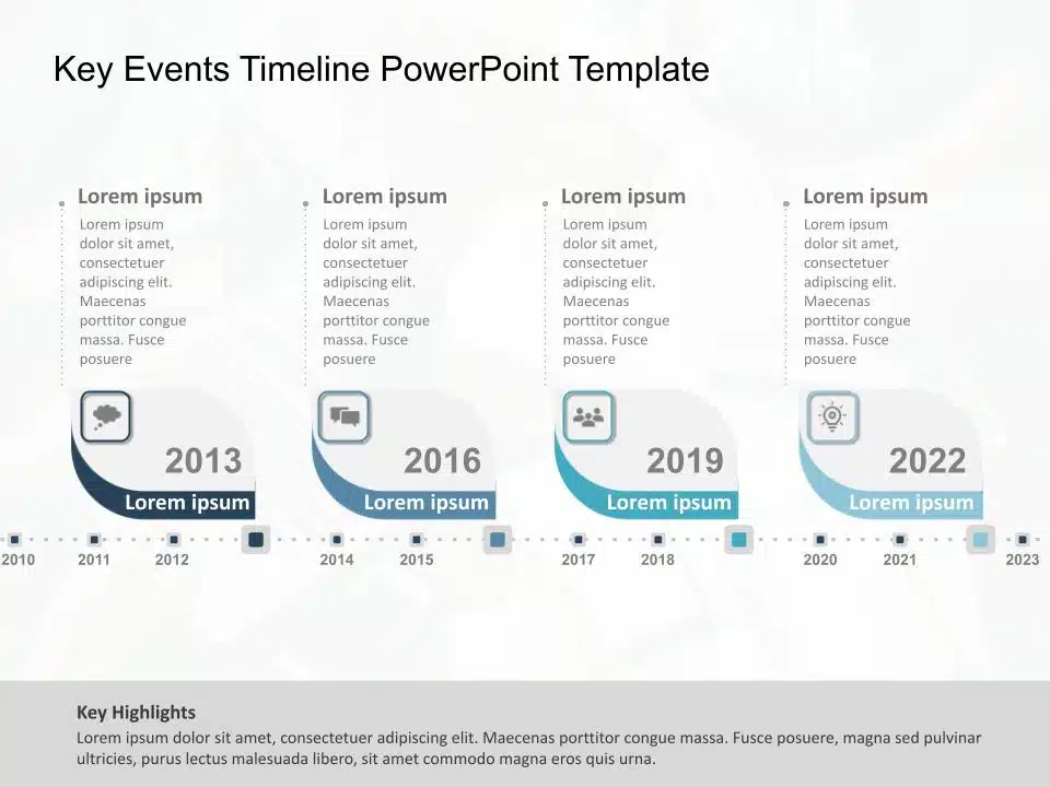 Key Events Timeline PowerPoint Template