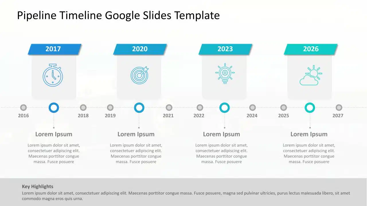 Pipeline Timeline Google Slides Template
