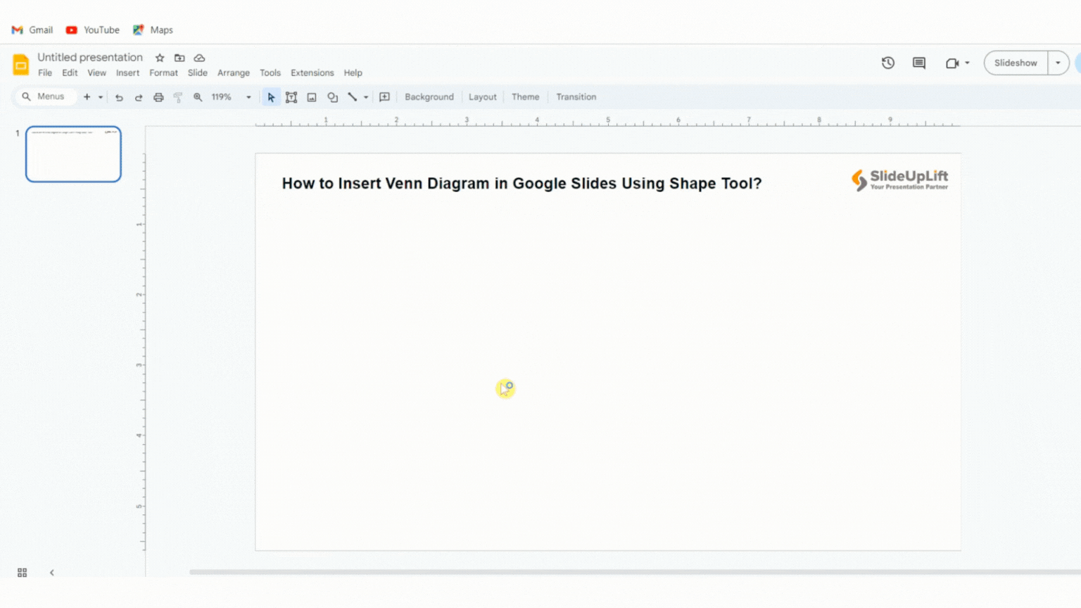How to Insert Venn Diagram in Google Slides Using Shape Tool