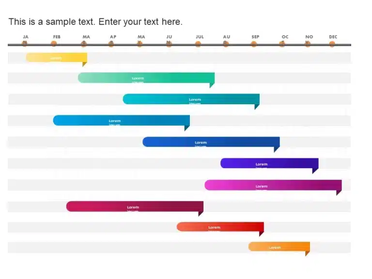 Timeline Chart PowerPoint & Google Slides Template Theme