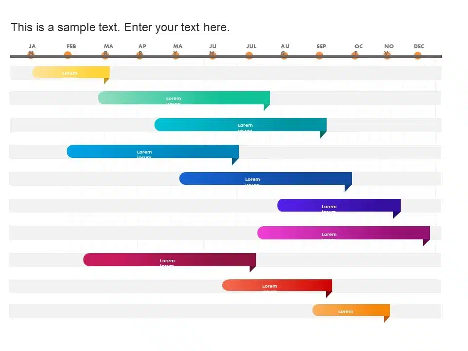 Timeline chart powerpoint template & Google Slides Theme