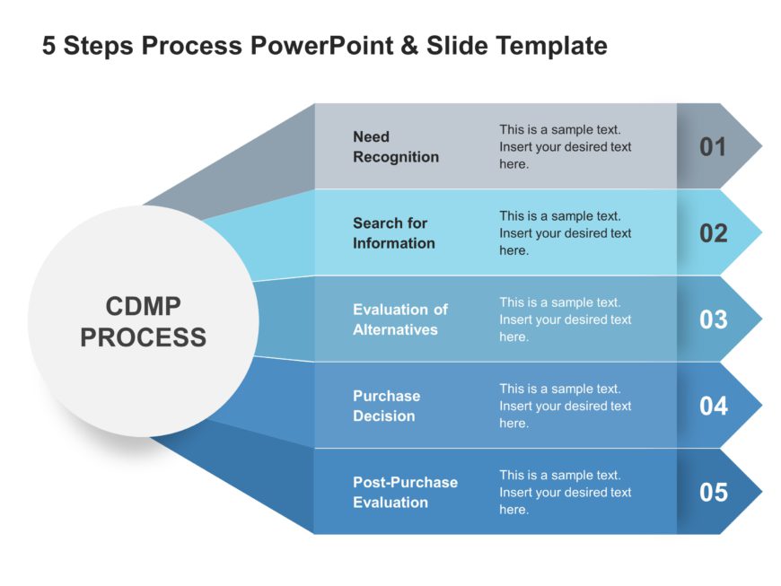 5 Steps Process PowerPoint & Slide Template