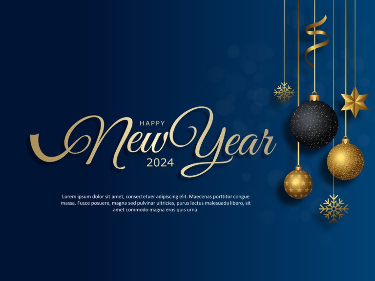 Happy New Year 2024 Presentation Template & Google Slides Theme