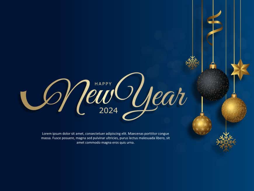 Happy New Year 2024 Presentation Template