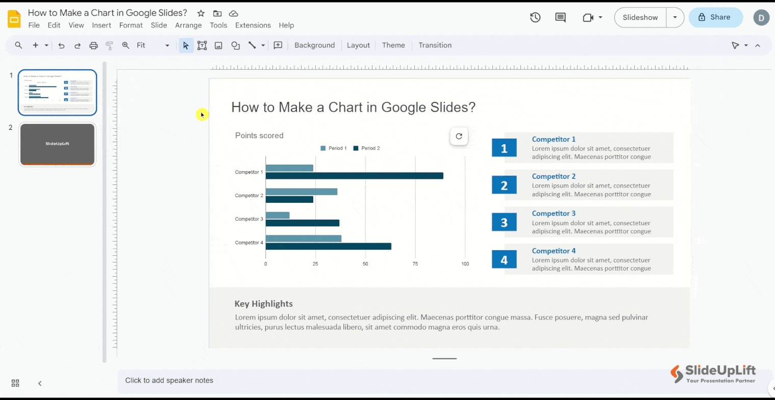How to Create a Chart in Google Slides