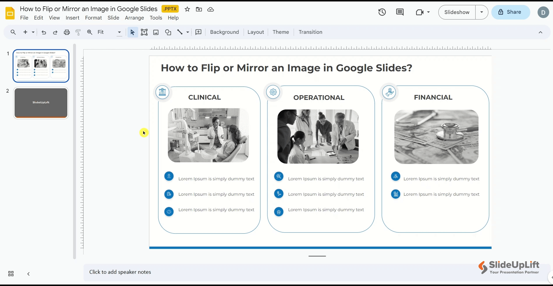 How to Rotate an Image in Google Slides