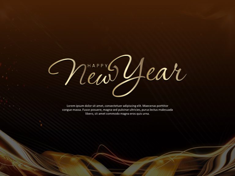 New Year Greetings PowerPoint Template & Google Slides Theme